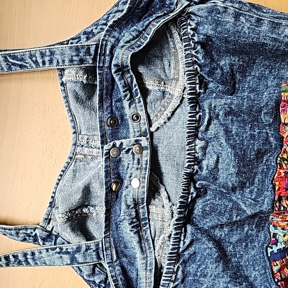 MED Angie geometric studded denim Jean midi dress - Picture 5 of 12